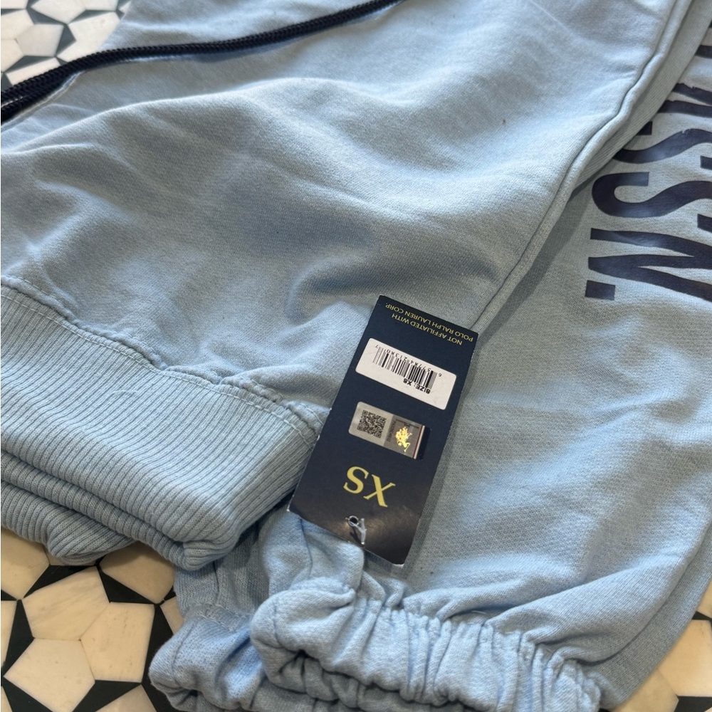 💙🔹 U.S. Polo Assn. Light Blue Track Joggers with Navy Logo 🔹💙 - Picture 4 of 4